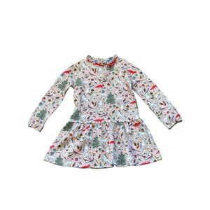 Mini Boden Girls 7-8 Yrs Long Sleeve Holiday Dress